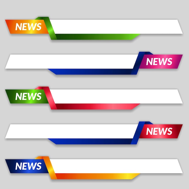 News lower third vector design Set banner and lower third for news and live