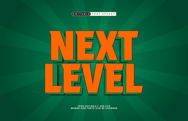 next level editable text effect with a esport and game text style
