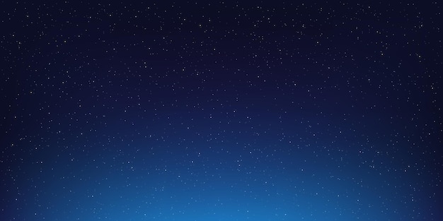 Night blue light stars on sky space background vector