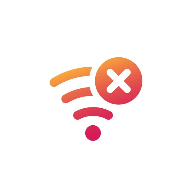no wifi connection icon vector