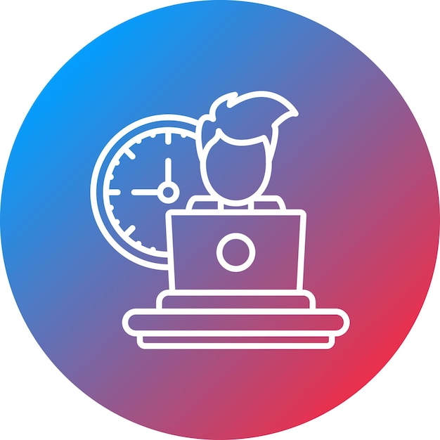 non stop working icon vector image can be used for work from home