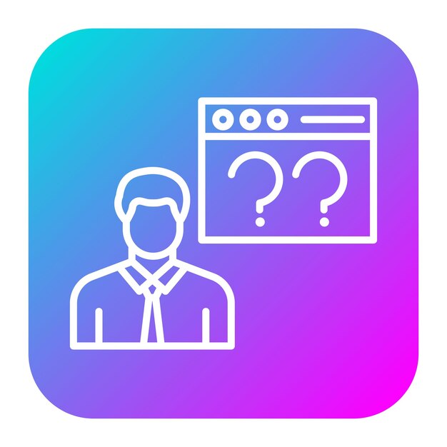 Non Technical User vector icon Can be used for No Code iconset