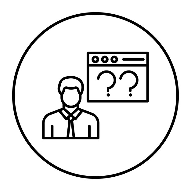 Non Technical User vector icon Can be used for No Code iconset