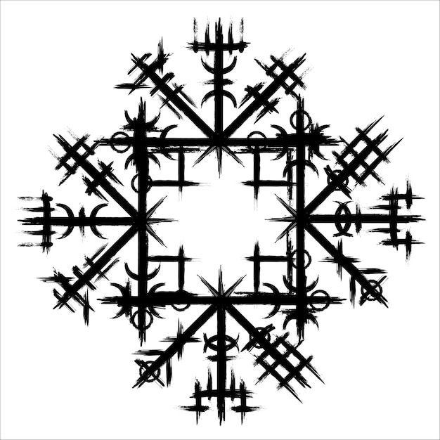 Norse culture old symbol grunge