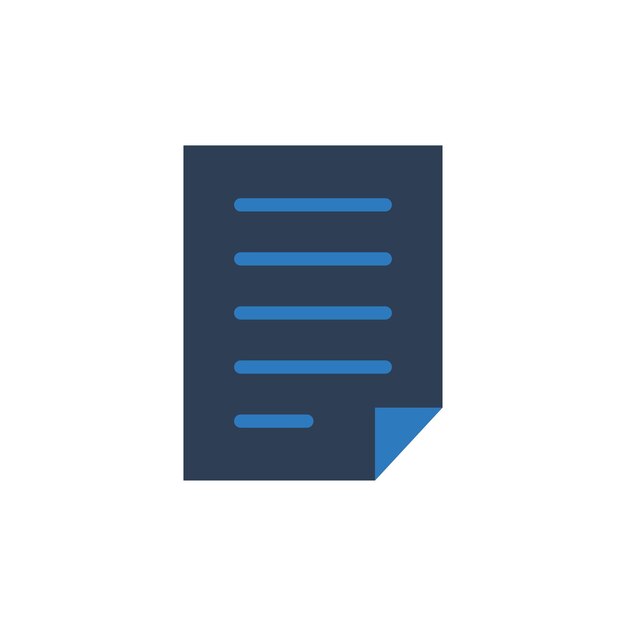 Notepad Paper Document icon flat style pictogram vector icon