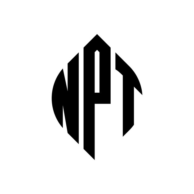 npt circle letter logo design with circle and ellipse shape npt ellipse letters with typographic style the three initials form a circle logo npt circle emblem abstract monogram letter mark vector