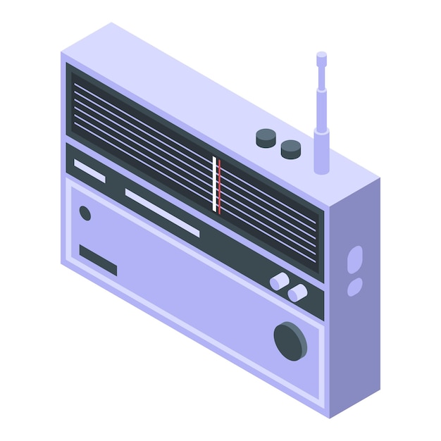 Nursing home radio icon Isometric of nursing home radio vector icon for web design isolated on white background