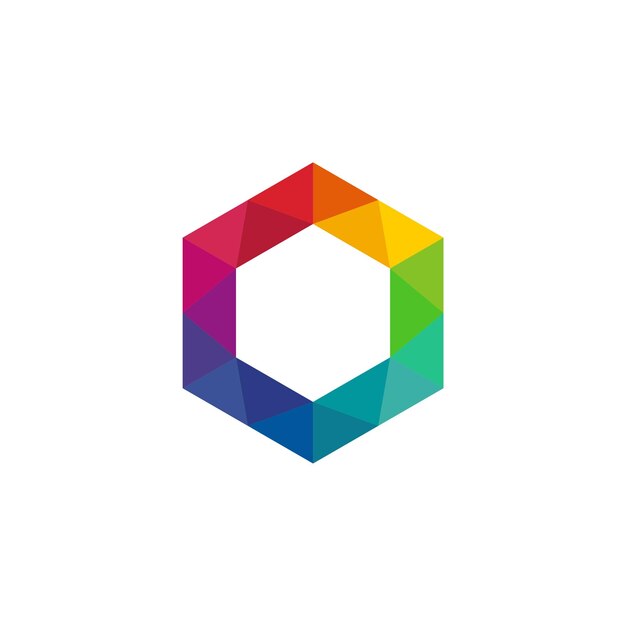 O Bokstav Polygonal Logo Template Illustrasjon Design Vector EPS 10