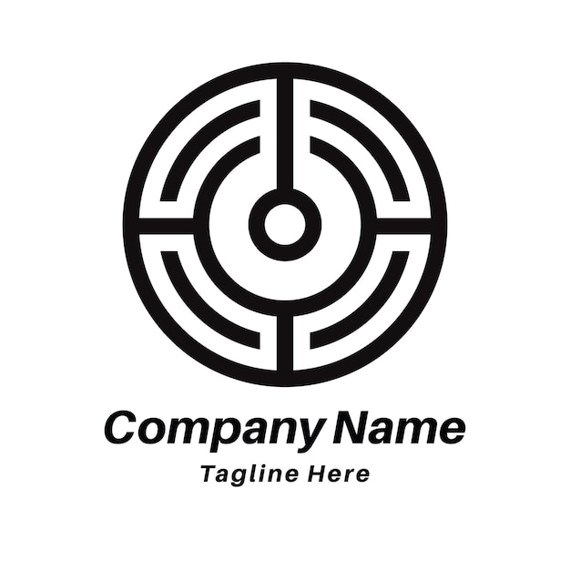 O letter tech logo design