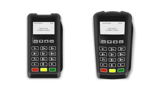 Old Style And New One Terminal Cash Register POS