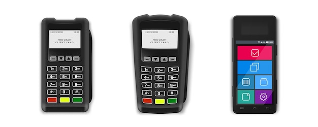 Old Style And New One Terminal Cash Register POS