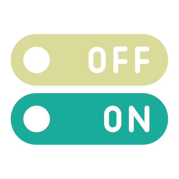 on off switch vector icon illustration of electrician tools iconset