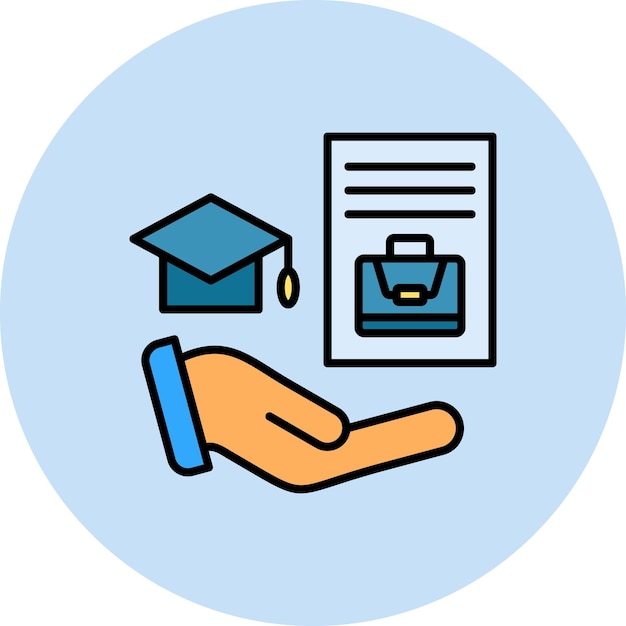 On the job Training Flat Illustration
