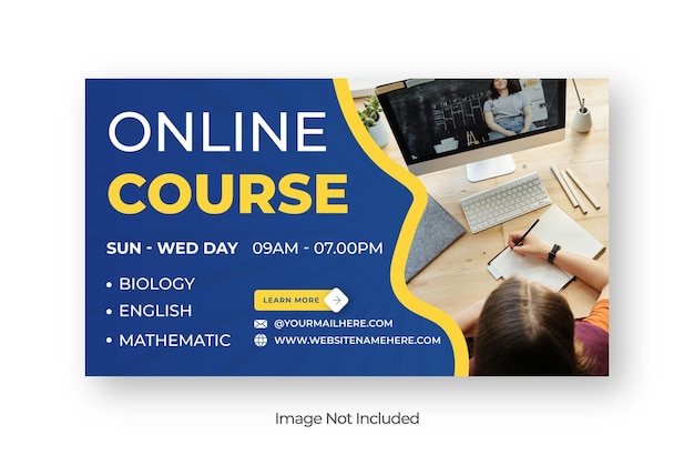 online course facebook cover or banner design