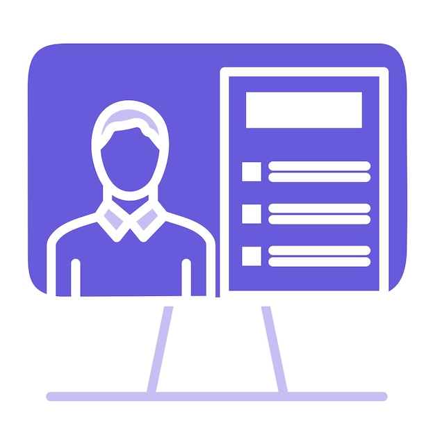 online lecture vector illustration