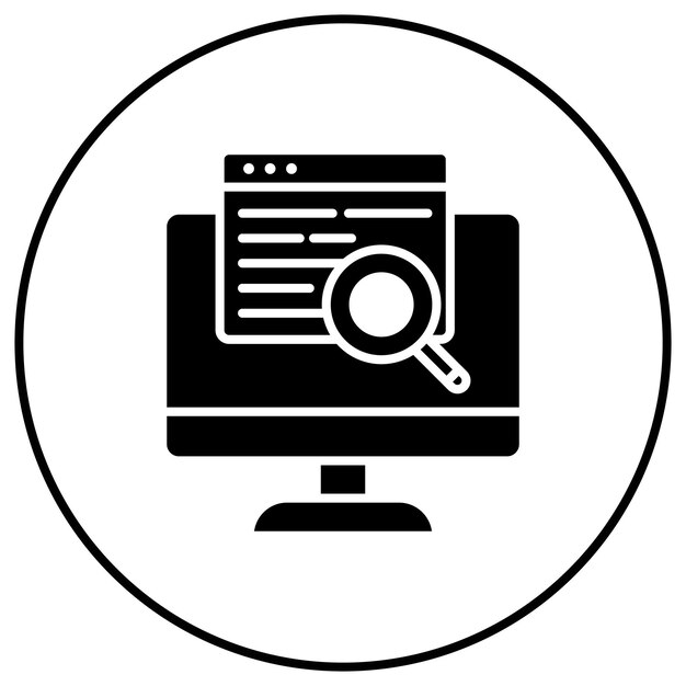 Online Search icon vector image Can be used for Coding and Development