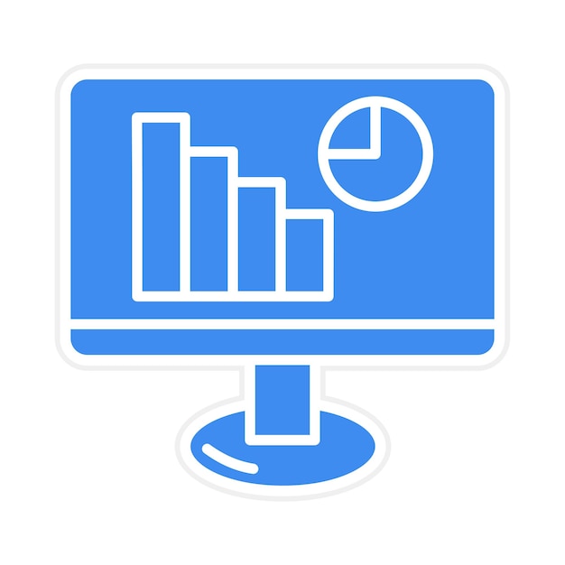 Online Statistics Vector Illustration