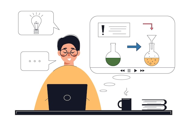 Online studying, online courses, education business and self development concept.