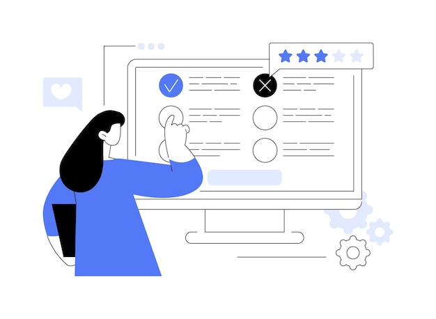 Online survey abstract concept vector illustration