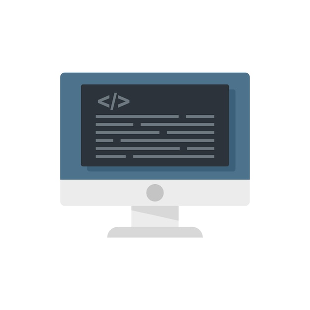 Online testing software icon Flat illustration of online testing software vector icon isolated on white background