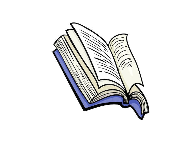 Open Book Illustration Knowledge and Learning Clipart