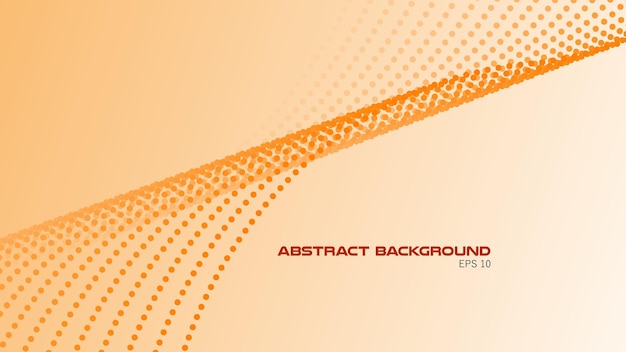 Orange abstract gradient background with polkadot pattern for backdrop or presentation