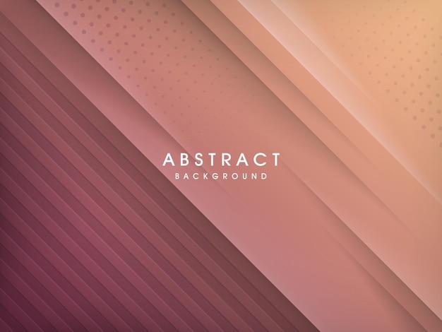 orange and pink gradient paper cut abstract background with modern lines and shadows