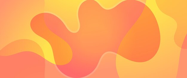 Orange vector modern and simple banner with shapes