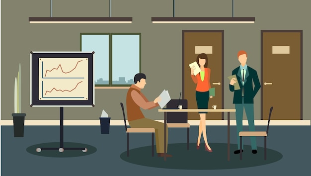 Ordinary office life Vector illustration
