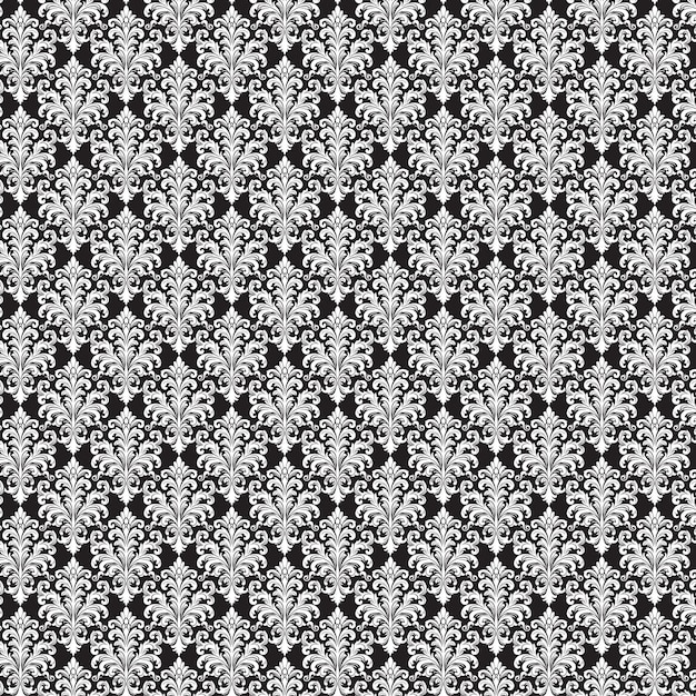 Oriental vector classic pattern Seamless black and white abstract background with repeating element