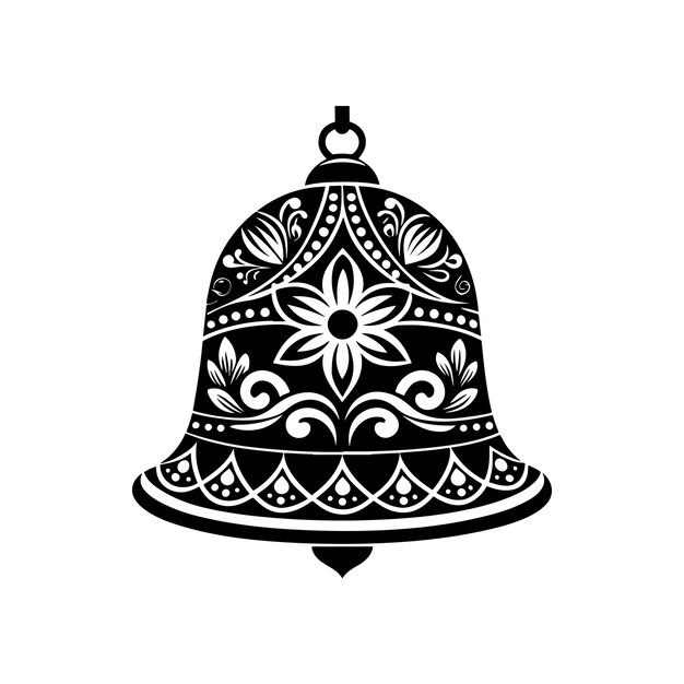 ornamental bell with bold patterns and decorative elements
