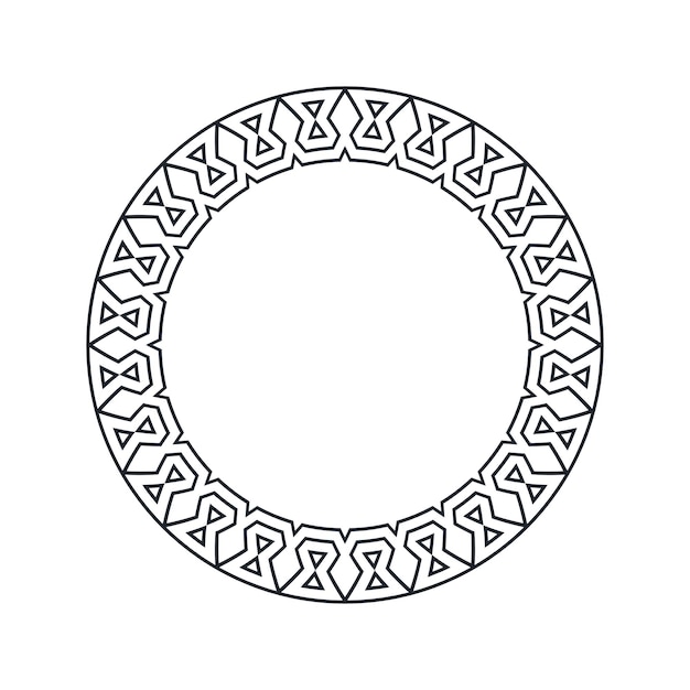 Ornamental pattern design circle frame Ornamental Circular Knot Pattern Border pattern design