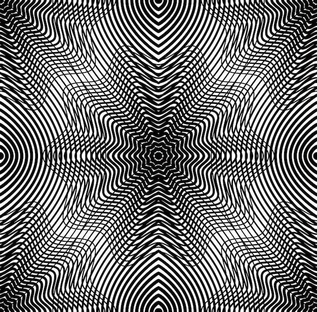ornate vector monochrome abstract background with black lines. symmetric decorative graphical pattern, geometric illustration.