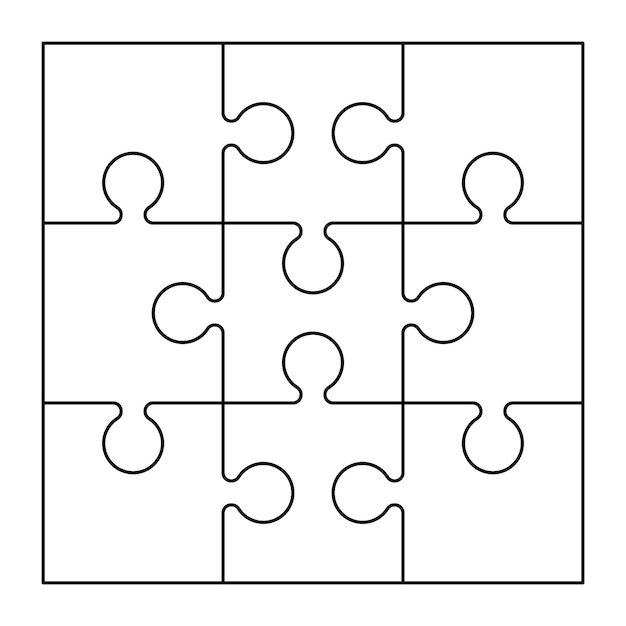 Outline for puslespillrutenett