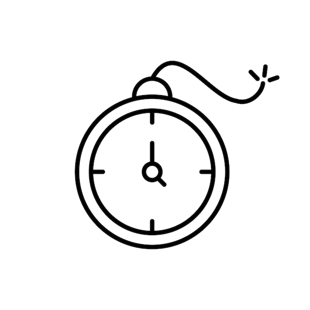Outline icon related to deadline linear icon vector illustration