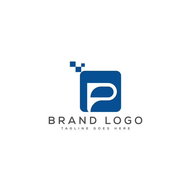 P logo design vector template design for brand