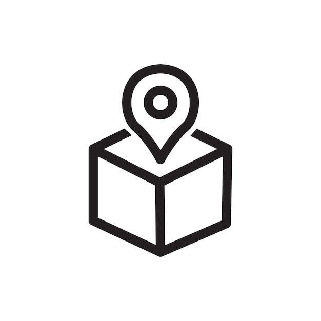 package location icon for delivery or warehouse vector eps 10
