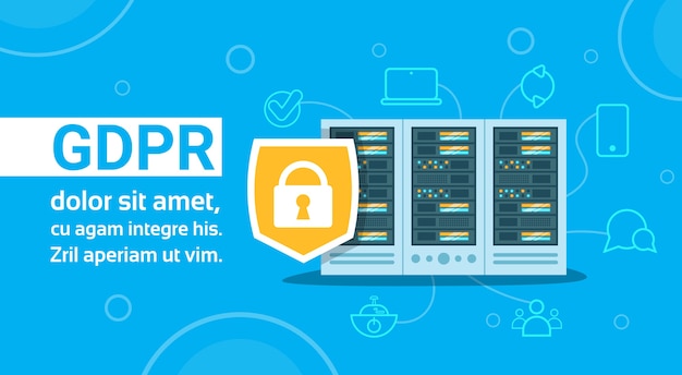 padlock shield on data storage center