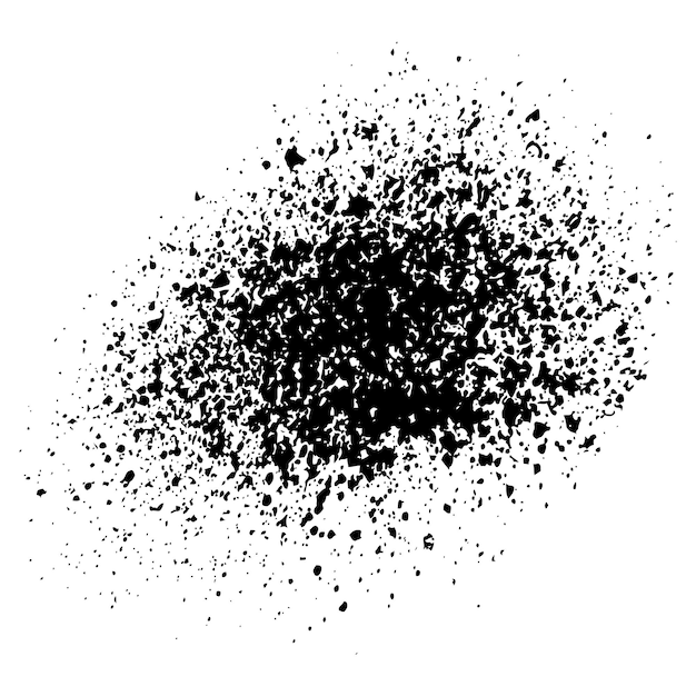 Paint splatter black over white Ink blots grunge texture and background Spray graffiti pattern