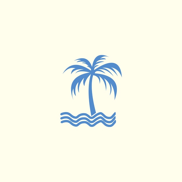 Palm tree vintage logo vector template illustration design date tree logo