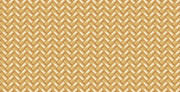 Panoramic golden gradient braided background, repeating elements - Vector illustration
