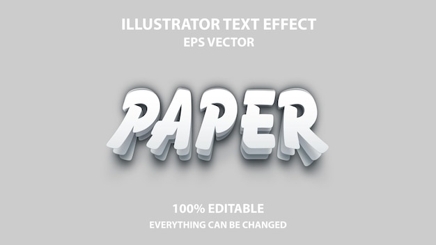 paper editable text effect
