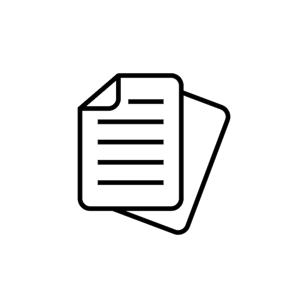 paper sheet document icon vector template