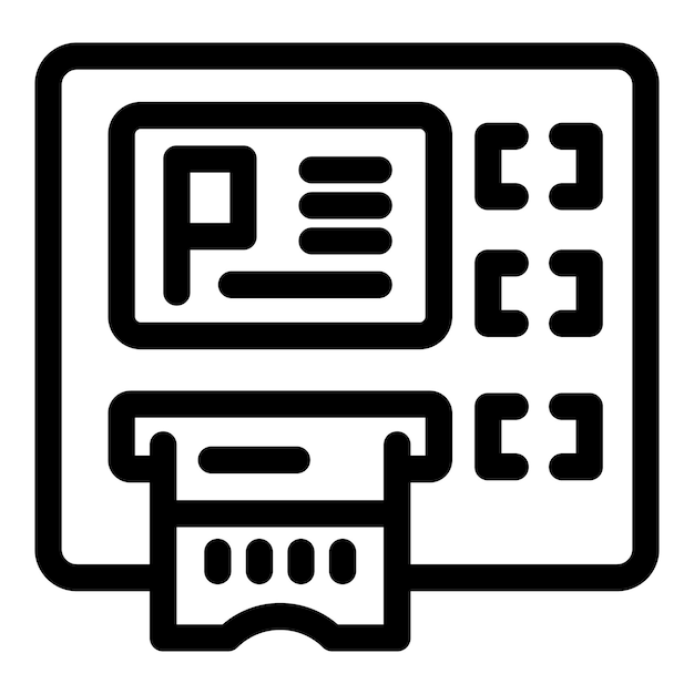 Parking machine accepting payment parking fee parking garage parking meter