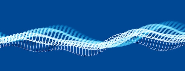 particles wave big data flow vector abstract beautiful background, technology and science abstraction, dots array flying in wavy motion, 3d tech and sci design.