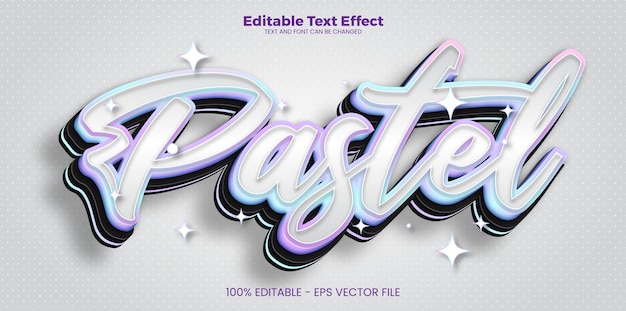 pastel editable text effect in modern trend style