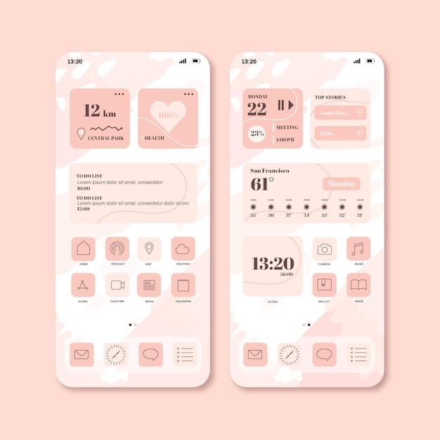 pastel home screen