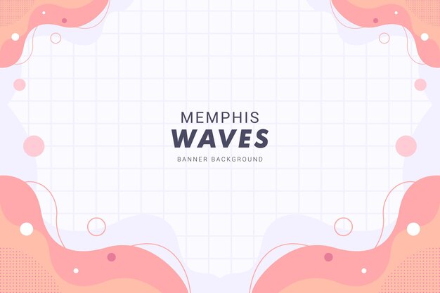 Pastel Pink Memphis Waves Liquid Abstract background for brochure flyer banner template Design