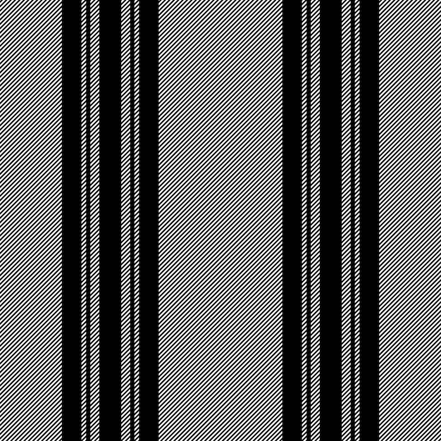 Pattern lines vertical of seamless texture textile with a fabric background stripe vector in black and white colors
