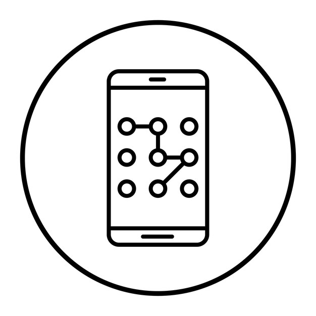 Pattern Lock Vector Illustration